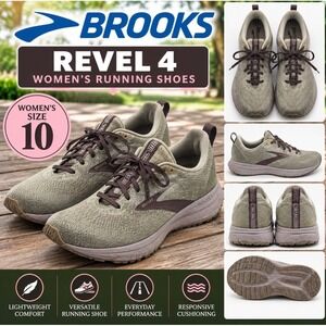 Brooks Revel 4 Womens Running Shoes Grey Purple Size 10